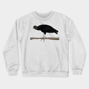 Urubu black vaultor vautour rapace oiseau Crewneck Sweatshirt